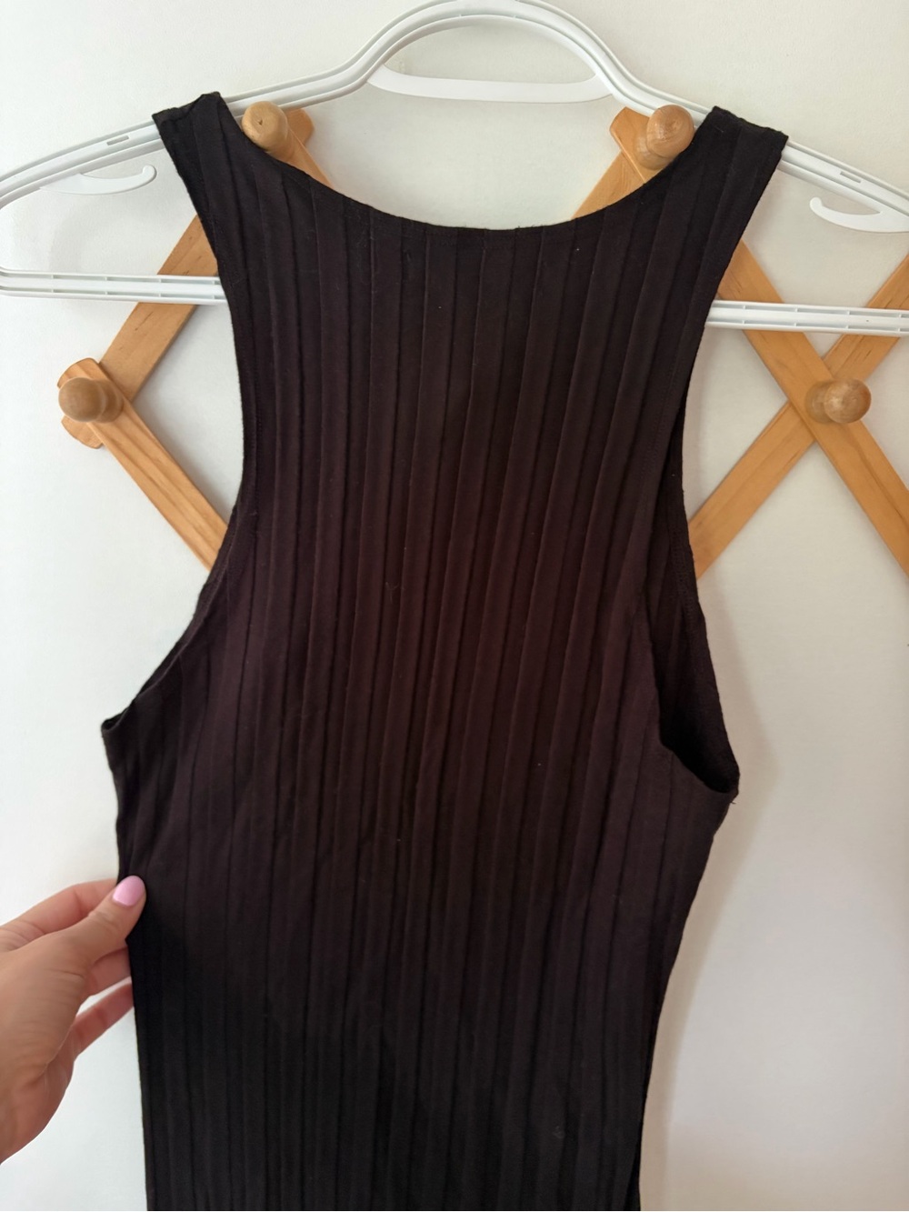 Reformation Black Mel Ribbed Knit Bodycon Mini Dress - Picture 9 of 9